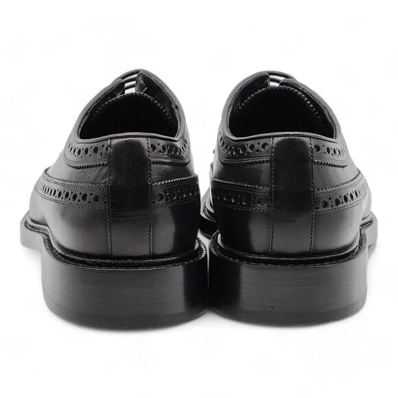 BURBERRY Men\'s Black Leather Wingtip Brogue Oxford Lace Up Dress Shoes 41.5 NEW main image 7